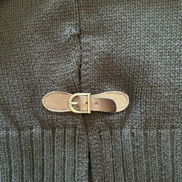 Ricki's Cable Knit Sleeveless Turtleneck Poncho Sweater Women’s Small Black - Picture 9 of 13